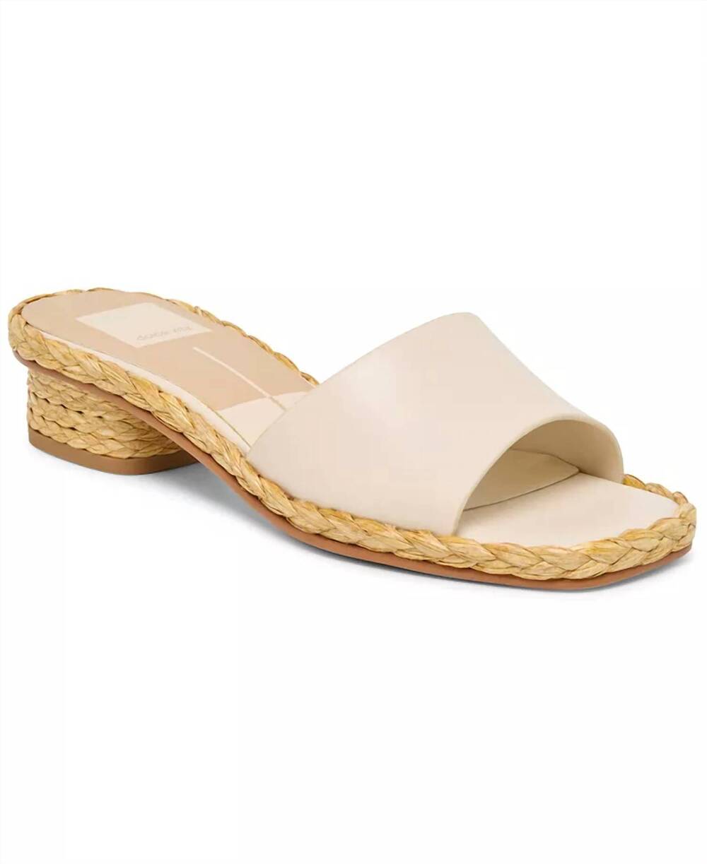 NEW DOLCE VITA women's dixi sandals in bone leather